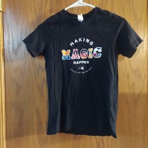 Just For Kix DISNEY Bella Canvas Black Short Sleeve Tees 14 Making Magic Happen